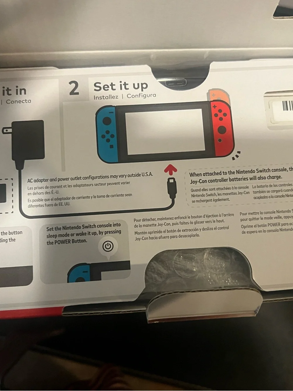 Nintendo Switch Console with Blue and Orange Joy‑Con
